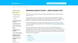 Dashlane doesn't work... what should I do? – Dashlane