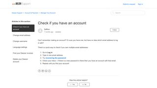 Check if you have an account – Deezer Support