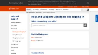 Signing up and logging in | EDF Energy