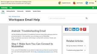 Android: Troubleshooting Email | Workspace Email - GoDaddy Help US