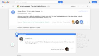 Google Chrome OS can't open this page - Google Product Forums