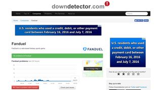 Fanduel down? Current problems and outages | Downdetector