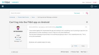 Can't log into the Fitbit app on Android - Fitbit Community