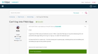 Solved: Can't log into Fitbit App - Fitbit Community