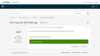 Solved: Can't log into the Fitbit app - Fitbit Community