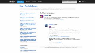 Flickr: The Help Forum: Can't login to my account