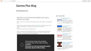 Garena Plus Blog: [ok] How to fix Garena Plus Problem cant Log in ...