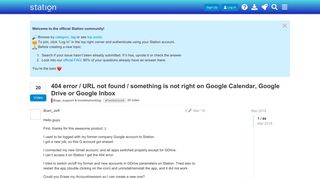 404 error / URL not found / something is not right on Google Calendar ...