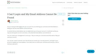 I Can't Login and My Email Address Cannot Be Found – Customer Care