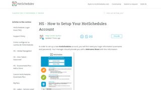 HS - How to Setup Your HotSchedules Account – Customer Care