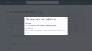General troubleshooting - Hulu Help