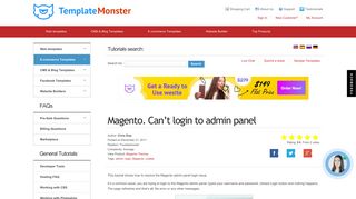 Magento. Can't login to admin panel - Template Monster Help