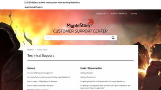 Technical Support – MapleStory