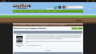 [Solved] Can't Log In to Mojang or Minecraft - Mojang Account ...