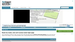 Reset my router, now can't access router login page - Tech Support ...