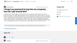 I forgot my password to log into my computer, how do I get around ...