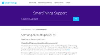 Samsung Account Update FAQ – SmartThings Support