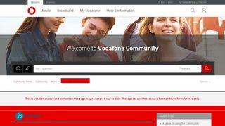 Can't login to my account - Community home - Vodafone Community
