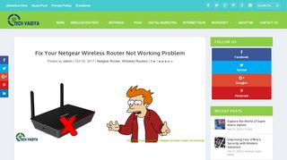 Fix Your Netgear Wireless Router Not Working Problem - TechVaidya