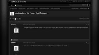 can't log in on the Nexus Mod Manager - Skyrim Technical Support ...
