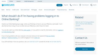 What should I do if I'm having problems logging in to Online Banking?