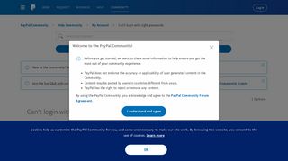Can't login with right passwords - PayPal Community