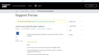 can't access photobucket website | Firefox Support Forum | Mozilla ...