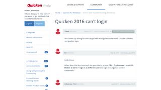 Quicken 2016 can't login | Quicken Customer Community - Get ...