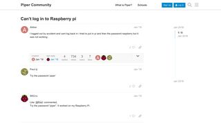 Can't log in to Raspberry pi - Piper Community