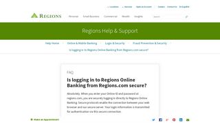 Is logging in to Regions Online Banking from Regions.com secure ...