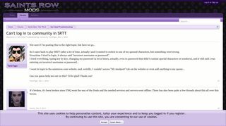 Can't log in to community in SRTT | Saints Row Mods