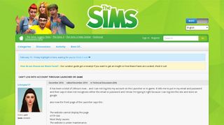 Can't log into account through Launcher or game — The Sims Forums