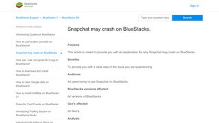 Snapchat may crash on BlueStacks. – BlueStacks Support