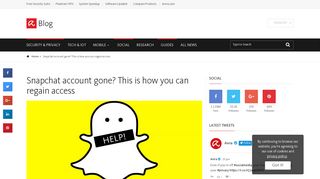 Snapchat account gone? This is how you can regain access - Avira Blog