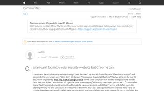 safari can't log into social security web… - Apple Community ...