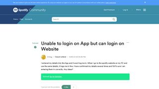 Solved: Unable to login on App but can login on Website - The ...