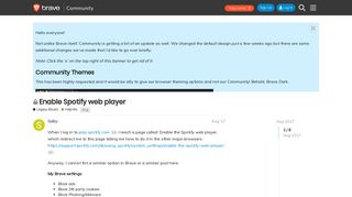 Enable Spotify web player - Help Me - Brave Community