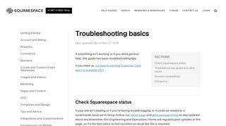 Troubleshooting basics – Squarespace Help