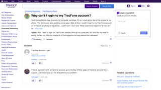 Why can't I login to my TracFone account? | Yahoo Answers