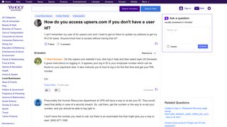 how do you access upsers.com if you don't have a user id? | Yahoo ...