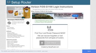 How to Login to the Verizon FiOS-G1100 - SetupRouter