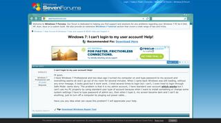 I can't login to my user account! Help! Solved - Windows 7 Help Forums