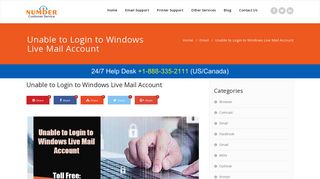 Unable to Login to Windows Live Mail Account - Customer Service ...
