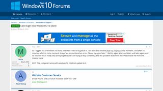 Cant Sign Into Windows 10 Store | Windows 10 Forums