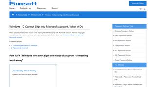 Windows 10 Cannot Sign into Microsoft Account, How to Fix It - iSumsoft