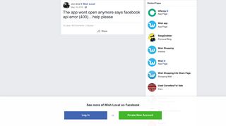Jon Doe - The app wont open anymore says facebook api... | Facebook