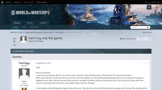 Can't log into the game - Tech Corner - World of Warships official ...