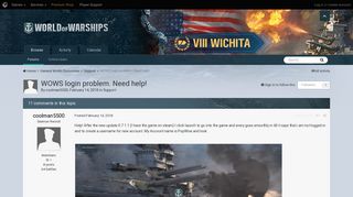 WOWS login problem. Need help! - Support - World of Warships ...