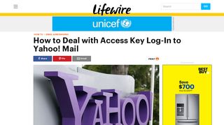 How to Deal With Access Key Log-In to Yahoo! Mail - Lifewire