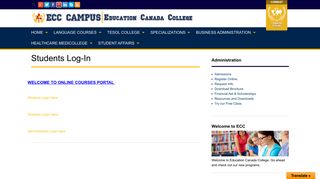 Students Log-In | Education Canada College